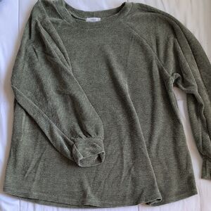 Cherish Textured Olive Knit Top
